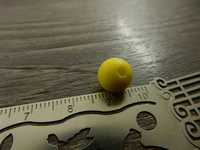 Silikonihelmi, 9mm, keltainen, 1kpl