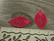 Lehtiriipus, 28x15mm, fuksia, 1kpl