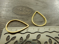 Linkki pisara, 20x15x0.7mm, umpi, kulta, 1kpl