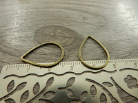 Linkki pisara, 20x15x0.7mm, umpi, pronssi, 1kpl
