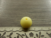 Silikonihelmi, 12mm, vaaleankeltainen, 1kpl