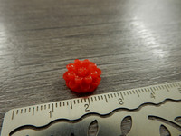 Kapussi kukka, 12mm, punainen, 1kpl