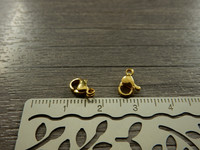 Papukaijalukko, 9x5mm, kulta/ rst, 1kpl