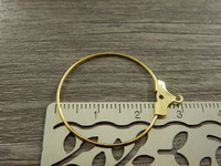 Korukehys ympyrä, 25x0.6mm, kulta, 2kpl
