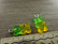 Nalleriipus glitter, 21x11mm, kelta-vihreä, 1kpl