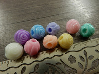 Akryylihelmi kukka, 12mm, mixsetti, 10kpl