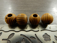 Akryylihelmi raidat, 10mm, ruskea, 20kpl