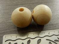 Puuhelmi pyöreä, 20mm, vaaleanruskea, 1kpl