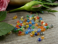 Lasihelmi kirkas, 2mm, mixsetti, n.500kpl