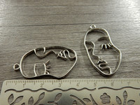 Kasvotriipus, 38x24mm, kromi, 1kpl
