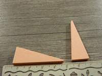 Puuriipus kartio, 40x14mm, persikka, 1kpl