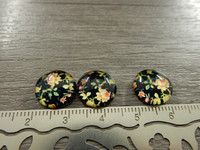 Kapussi kukat, 12mm, musta, 1kpl