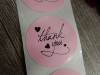 Thank you tarra, 25mm, pinkki, 10kpl