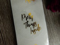 Pretty things inside tarra, 25mm, kirkas/kulta, 10kpl