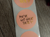 You´ve got great taste tarra, 25mm, pinkki, 10kpl