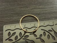 Linkki ympyrä, 20x0.7x0.6mm, umpi, vaaleakulta, 1kpl