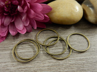 Linkki ympyrä, 16x0.7mm, umpi, pronssi, 10kpl