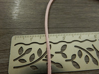 Vahattu nyöri, 1.5mm, vaaleanpunainen, 1m