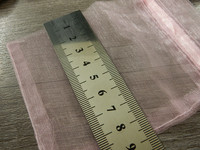 Organzapussi, 9x12cm, vaaleanpunainen, 1kpl