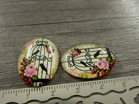 Kapussi linnut, 18x25mm, värikäs, 1kpl