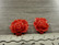 Kapussi kukka, 13x18mm, punainen, 1kpl