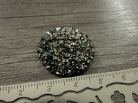 Kapussi glitter, 25mm, tummahopea, 1kpl