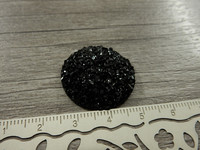 Kapussi glitter, 25mm, musta, 1kpl