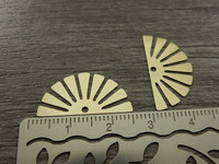 Puoliympyräriipus, 12x23mm, vaaleakulta, 1kpl