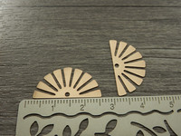 Puoliympyräriipus, 12x23mm, ruusukulta, 1kpl