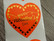 Happy Valentine´s day tarra, 38mm, punainen/kulta, 10kpl