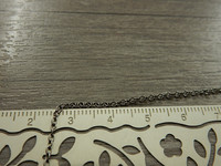 Ovaaliketju, 2x1.5x0.5mm, gunmetal, 1m