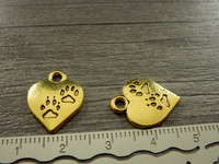 Sydäntassuriipus, 17x13mm, kulta, 1kpl
