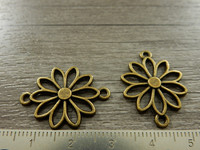 Kukkariipus/linkki, 25x19mm, pronssi, 1kpl