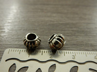 Metallihelmi rondelli, 8x6mm, kromi, 10kpl
