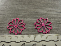 Kukkariipus, 17x17mm, pinkki, 1kpl