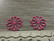 Kukkariipus, 17x17mm, pinkki, 1kpl