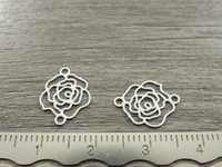 Kukkariipus/linkki, 13x10mm, valkoinen, 1kpl