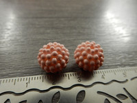 Akryylihelmi vadelma, 12mm, persikka, 10kpl