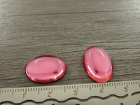Kapussi jalokivi, 13x18mm, pinkki, 1kpl