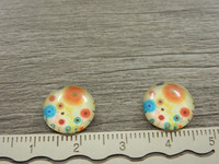 Kapussi kukka, 12mm, moniväri, 1kpl