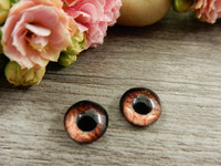 Kapussi silmä, 8mm, ruskea, 1kpl
