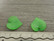 Lehtiriipus akryyli, 15x15mm, vihreä, 1kpl