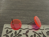 Korvakorutappi ympyrä, 14mm, pinkki, 1pari