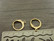 Korvakorurengas lenkillä, 14x12x0.6mm, vaaleakulta/rst, 1pari