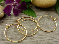 Korvakorurengas, 20x0.7mm, vaaleakulta/rst, 1pari