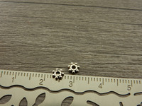 Metallihelmi rondelli, 4x1.5mm, kromi, 20kpl