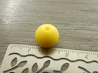 Silikonihelmi, 12mm, keltainen, 1kpl