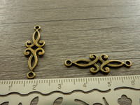 Kuvioriipus/linkki, 30x9mm, pronssi, 1kpl