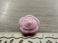 Silikonihelmi ruusu, 21mm, vaaleapinkki, 1kpl