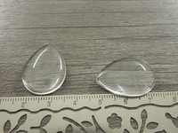 Kapussilasi pisara, 18x25x5mm, kirkas, 1kpl